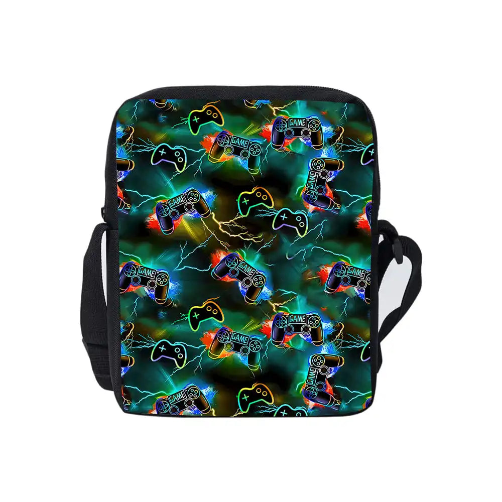 3D Cartoon Gamepad Messenger Bag | Lightweight Crossbody for Children and Teens