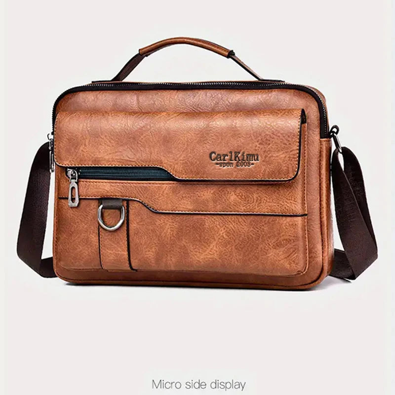 PU Leather Clutch Bag | Business Men Handbag with Polyester Lining