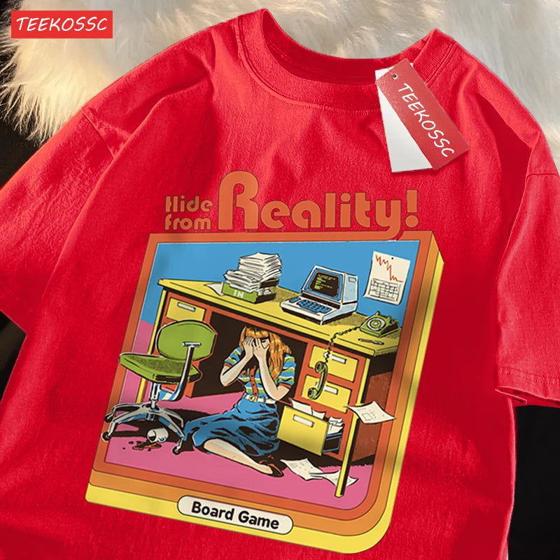 Cartoon Cotton Hip Hop Tee | Breathable Short Sleeve Couple T Shirt for Summer