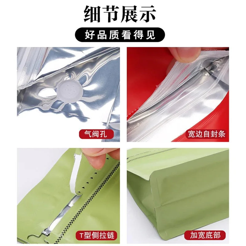 High quality premium flower scented tea jasmine tea aluminum foil bag green black oolo close-up view