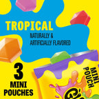 US Shipping Tropical Fruit Flavored Snacks Mini Pouches 3 Count 1.32 oz detail view