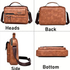 PU Leather Clutch Bag | Business Men Handbag with Polyester Lining