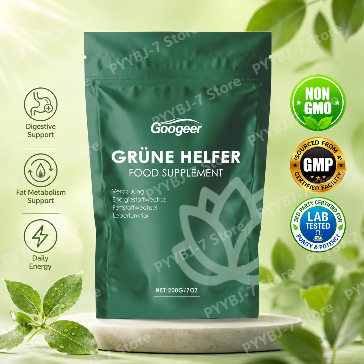 Matcha Green Tea Powder Drink Mix Digestive Support for Adults 200g Wellness Blend for Men Women Sup