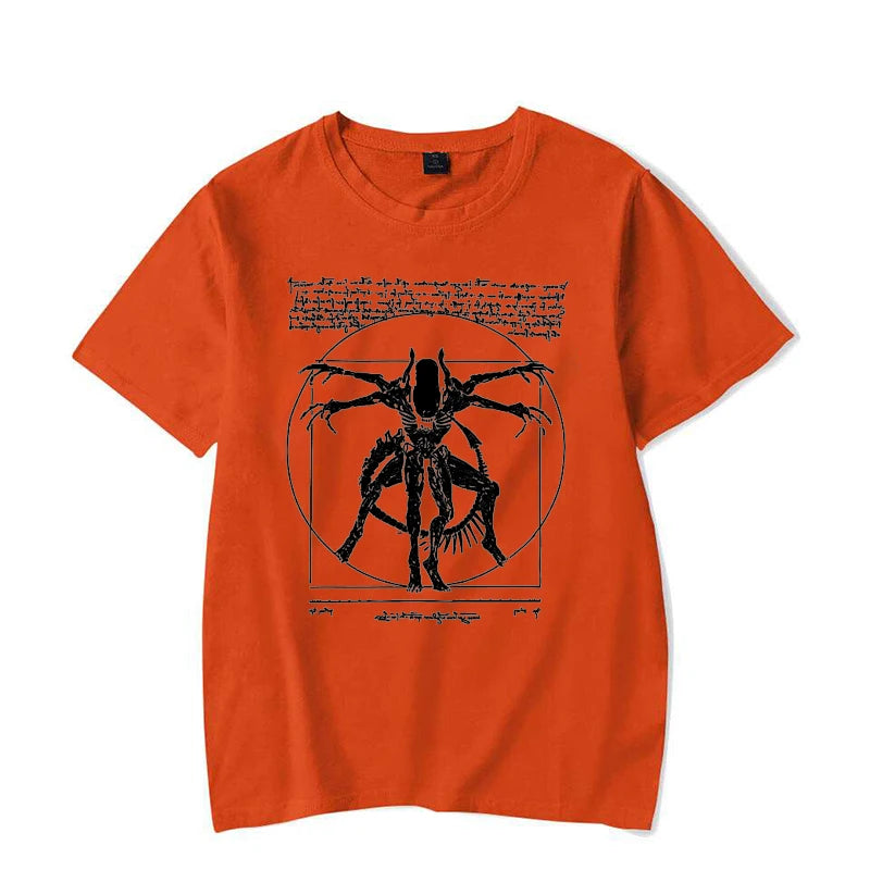 Alien Men's T-Shirt - Gamer T-Shirt Da Vinci Print Women Tops Fashion Tshirt
