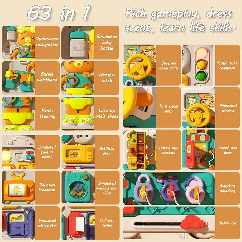 Montessori Busy Board for Toddlers