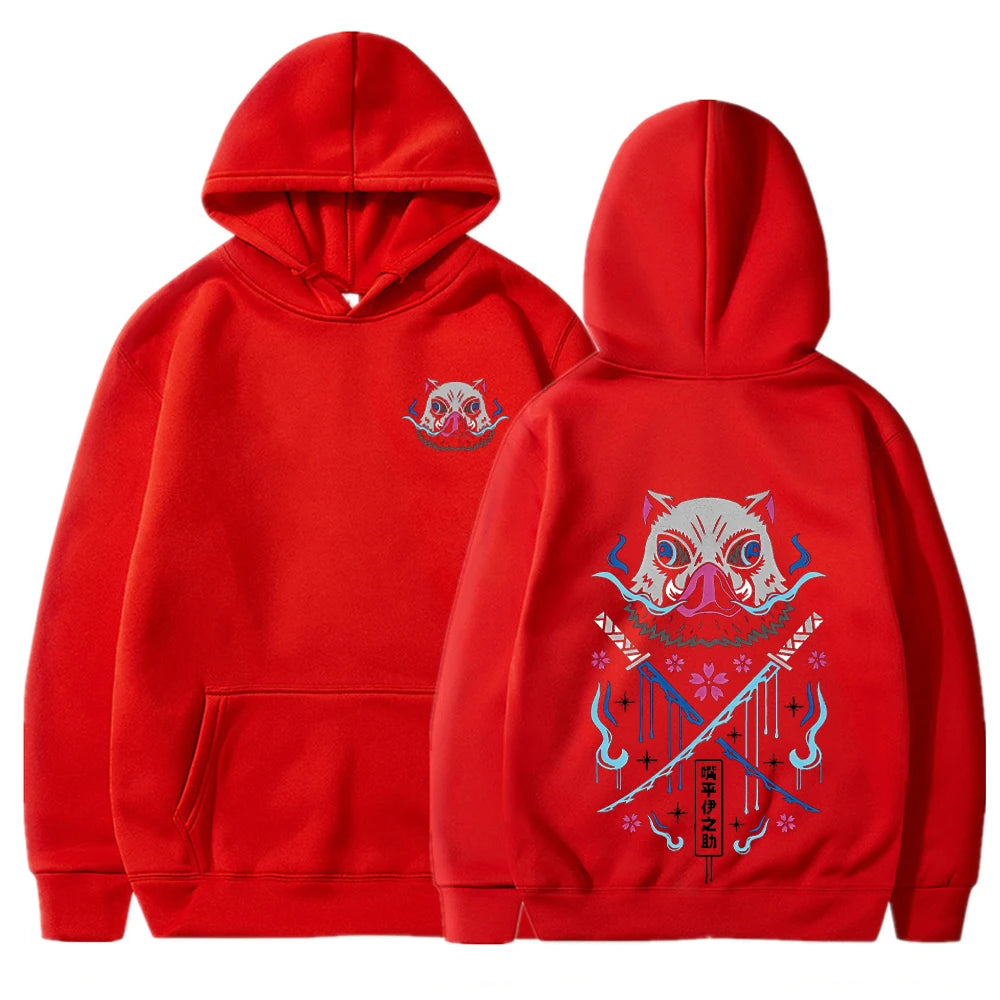 Fleece Hoodie | Printed Full Sleeve O Neck Casual Pullover for Autumn and Winter close-up view
