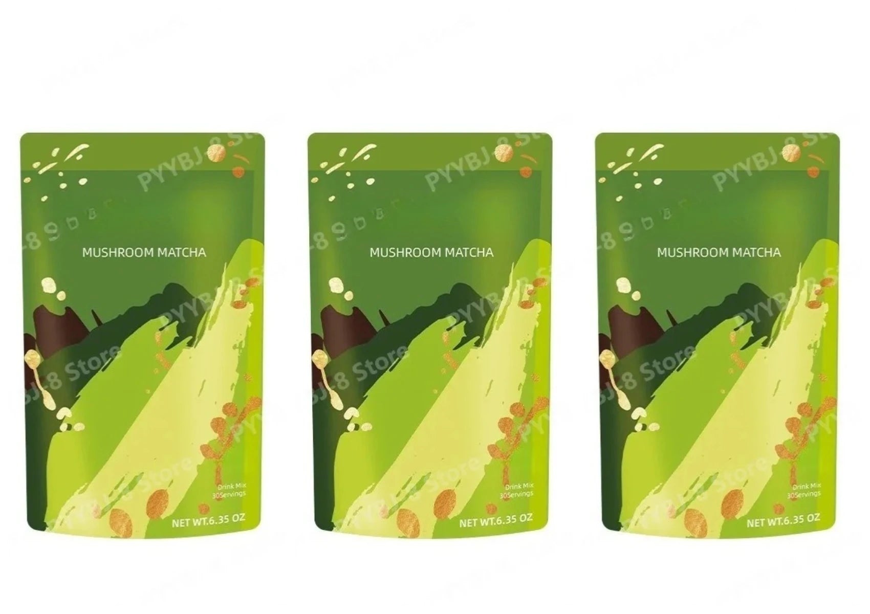 Mushroom Matcha Powder with Lion's Mane, Reishi & Cordyceps, 6.35 Oz (180g) , Non-GMO alternate view