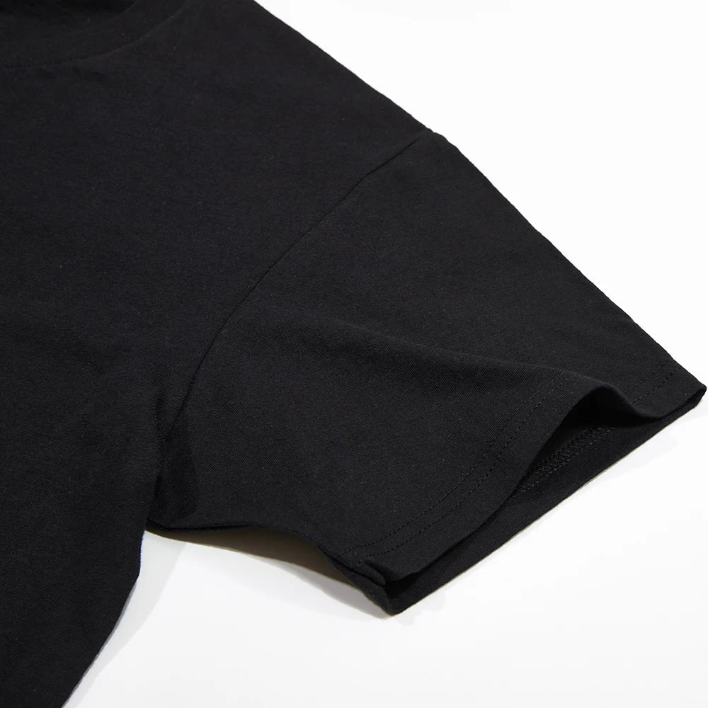 Wrinkle Free Cotton Letter Tee | Breathable Stretchable Short Sleeve T Shirt for Summer