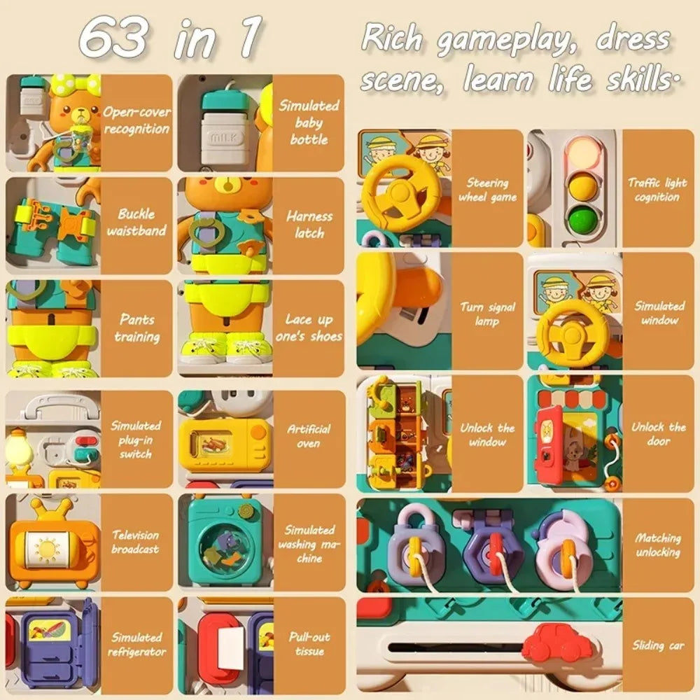 Montessori Busy Board for Toddlers