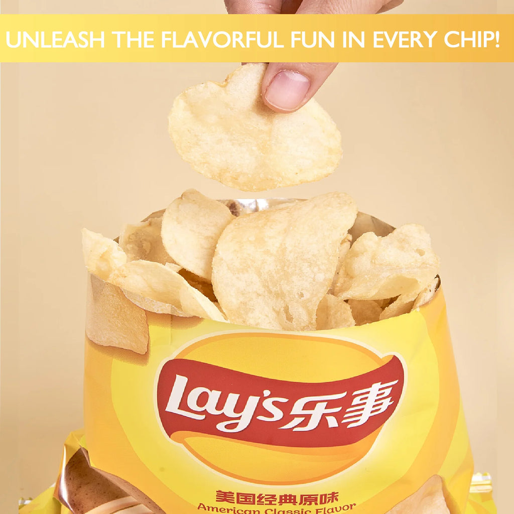 Lay's Potato Chips，Wave Chips 2.29/2.47oz(65/70g)*5 Packs Satisfying Snacks Office Sna close-up view