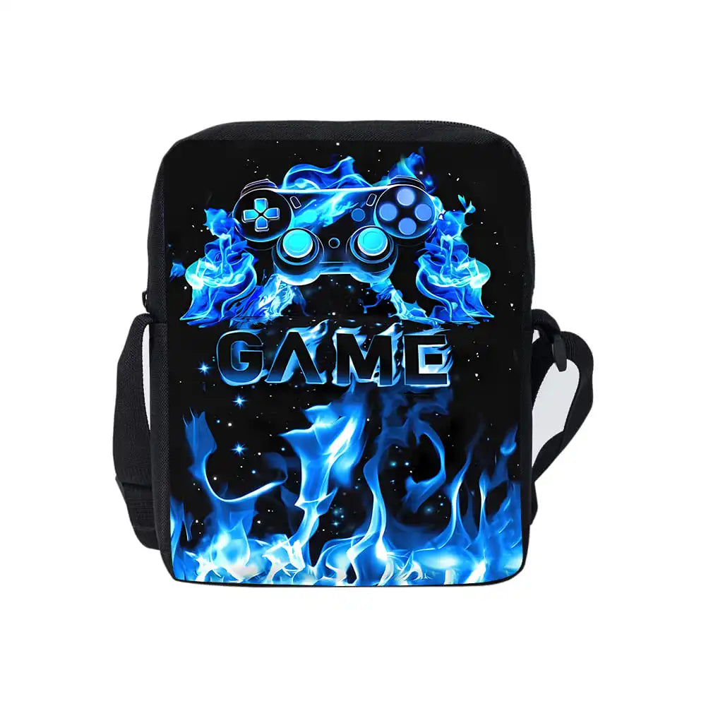 3D Cartoon Gamepad Messenger Bag | Lightweight Crossbody for Children and Teens