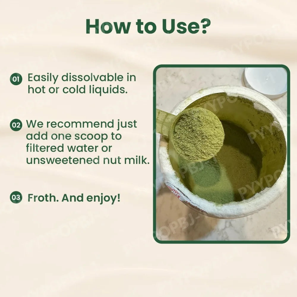Gluten Free 90g Matcha Collagen Organic Green Tea Matcha Powder for Gut Health, Joint alternate view