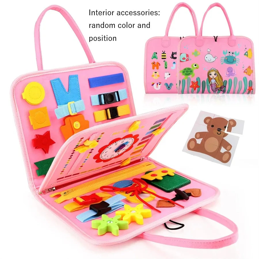 Montessori Busy Board Sensory Learning Toy