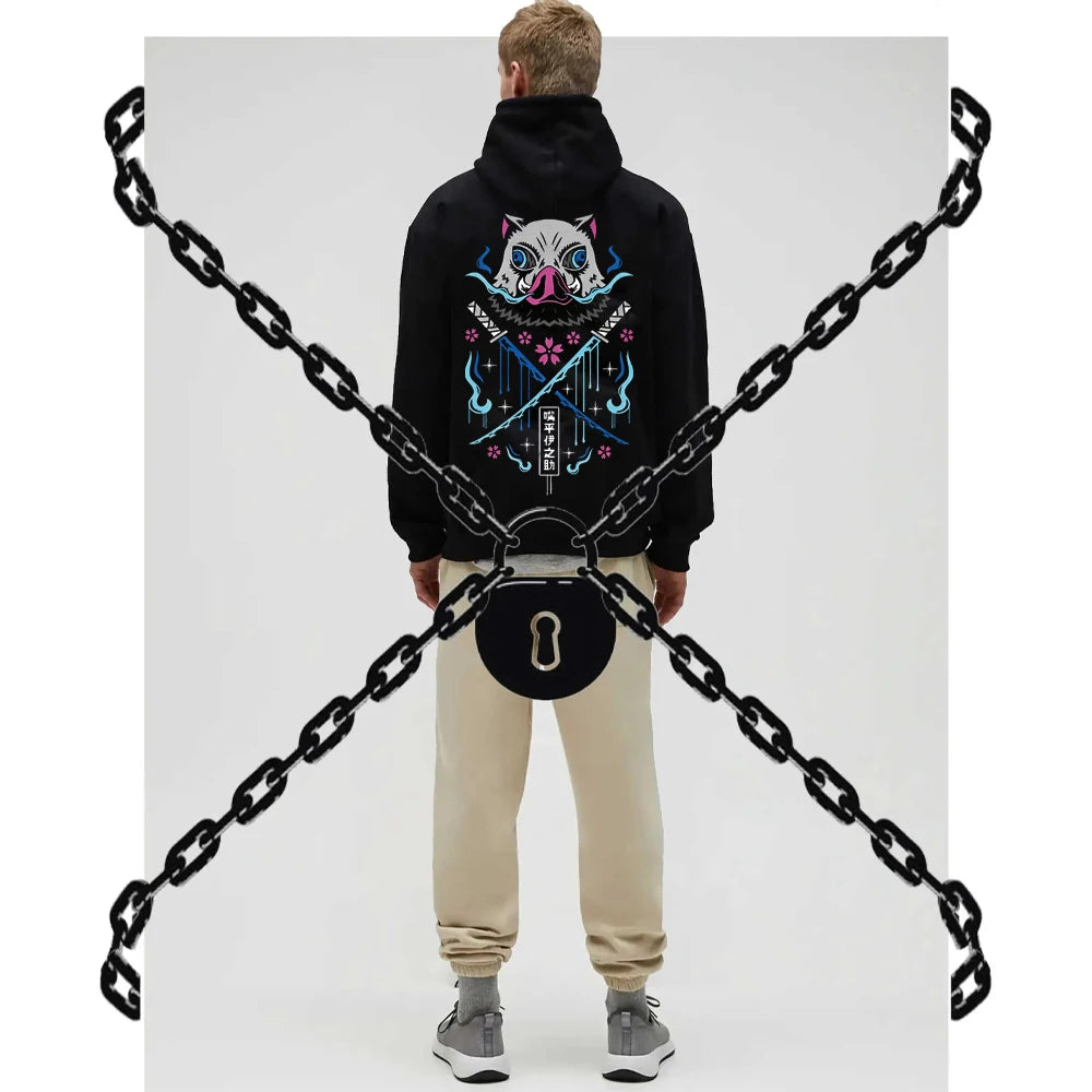 Fleece Hoodie | Printed Full Sleeve O Neck Casual Pullover for Autumn and Winter