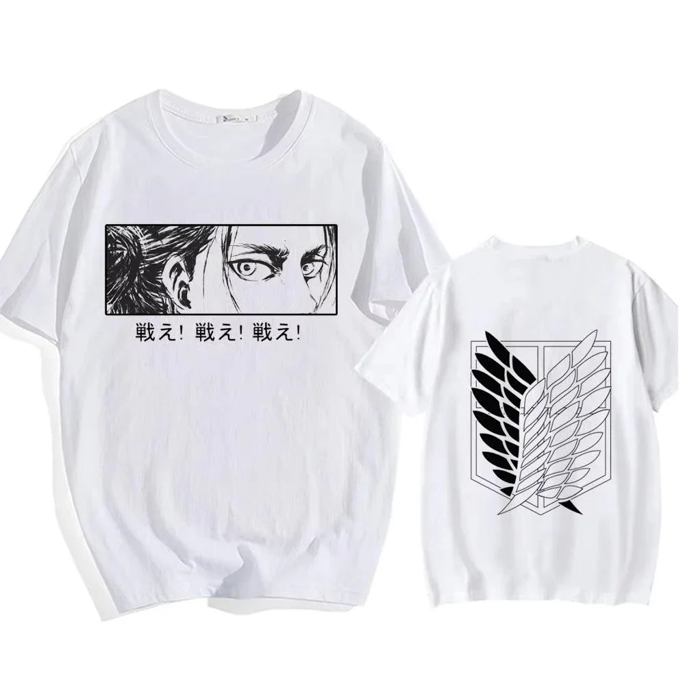 Anime Graphic Cotton Tee | Short Sleeve Casual O Neck T Shirt for Travel