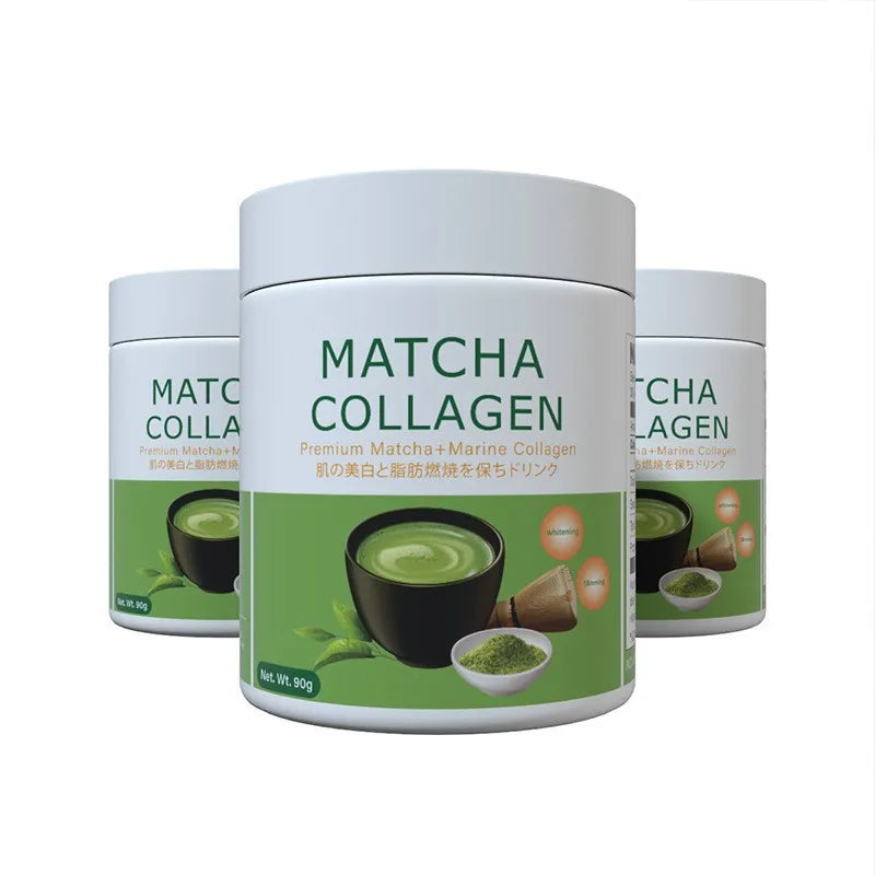 Matcha Collagen Powder with Marine Collagen Organic Green Tea Drink Mix Daily Beauty Wel detail view
