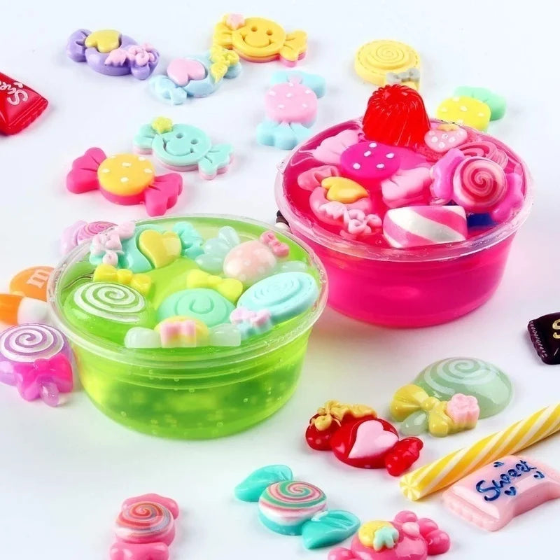 30/50/100Pcs Mix Design Candy Sweets Flatback Resin Cabochons for Kids Embellishments DI detail view