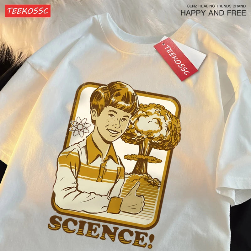 Cartoon Cotton Graphic Tee | Breathable Short Sleeve Hip Hop T Shirt for Summer