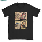 Cotton Elastane Printed Tee | Breathable Moisture Wicking Short Sleeve T Shirt for Men