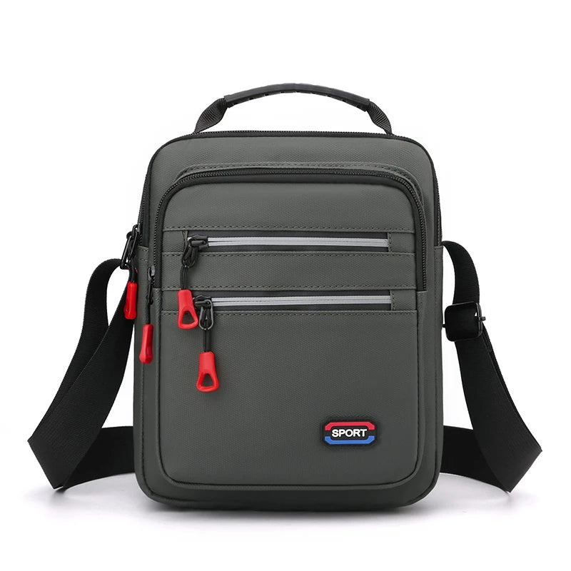 Oxford Fold Over Business Bag | Zipper Closure Unisex Crossbody with Multiple Pockets