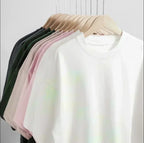 Unisex Oversized Cotton Tee | Breathable Moisture Wicking Short Sleeve T Shirt for Four Seasons
