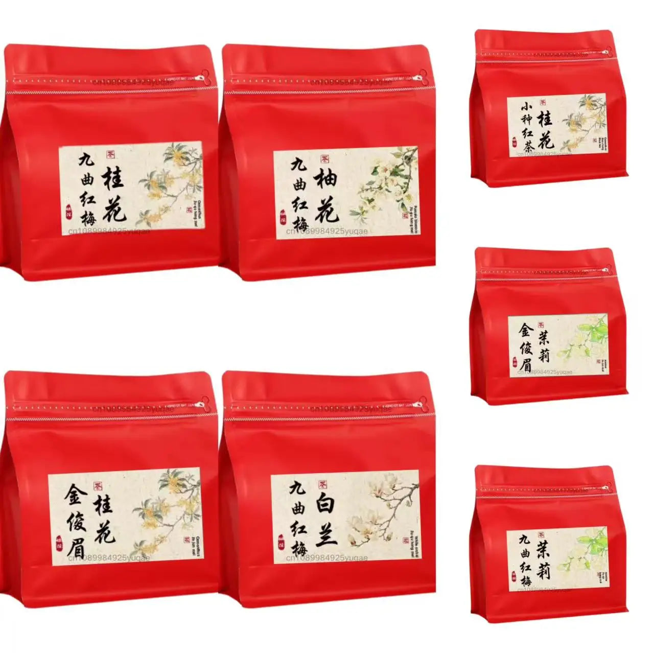 High quality premium flower scented tea jasmine tea aluminum foil bag green black ool alternate view