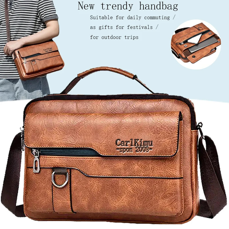 PU Leather Clutch Bag | Business Men Handbag with Polyester Lining