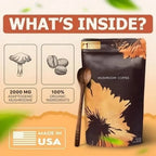 Organic Mushroom Matcha & Coffee, 2000mg Adaptogenic Blends, USDA Certified, Made in USA detail view