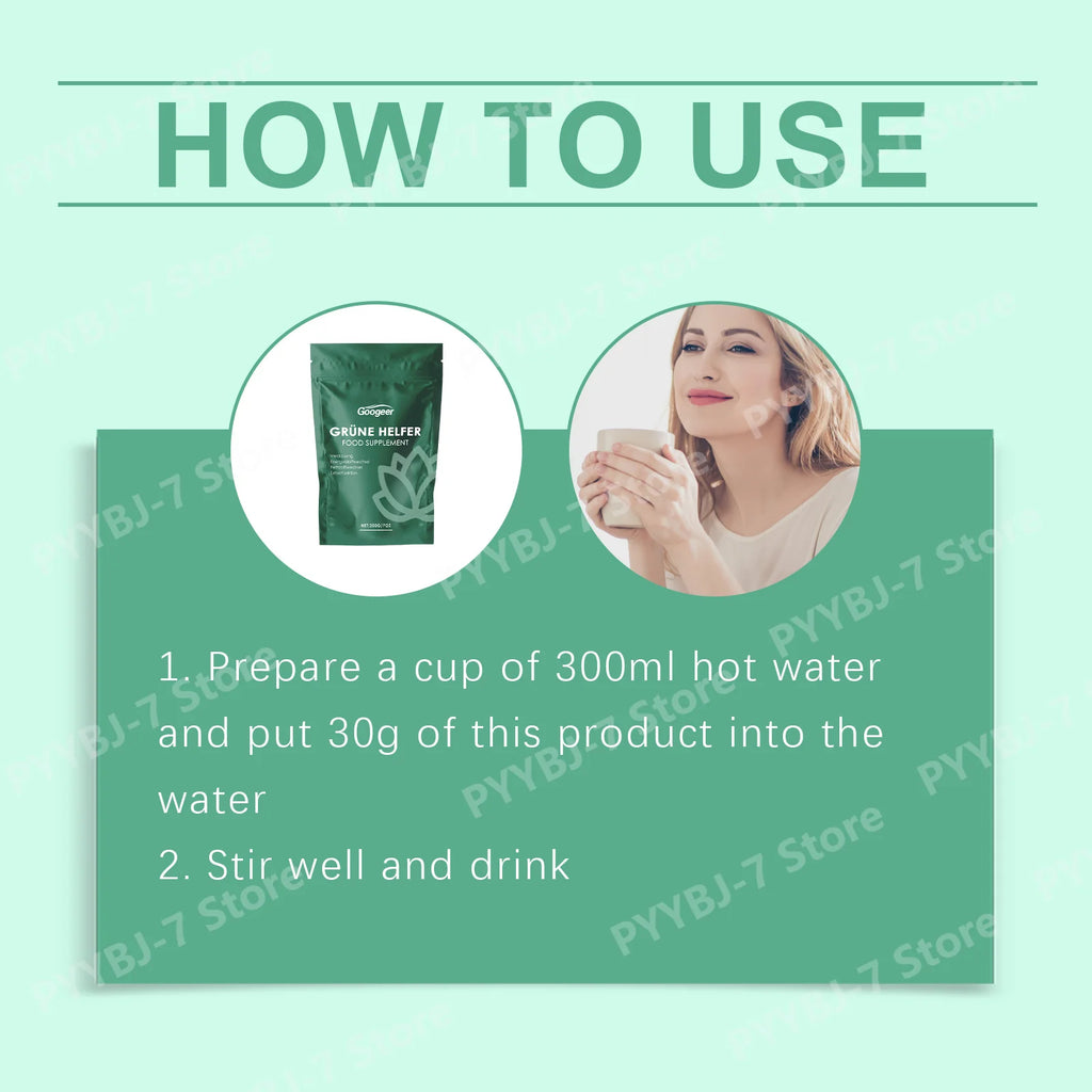 Matcha Green Tea Powder Drink Mix Digestive Support for Adults 200g Wellness Blend additional angle
