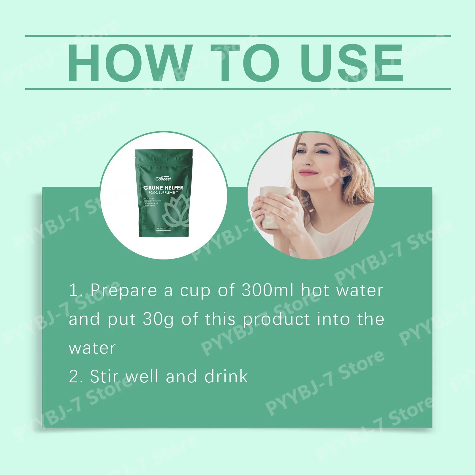 Matcha Green Tea Powder Drink Mix Digestive Support for Adults 200g Wellness Blend additional angle