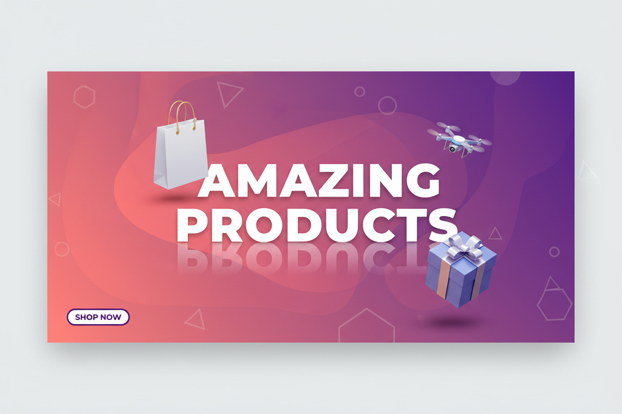 Amazing products banner for my ecommerce website
