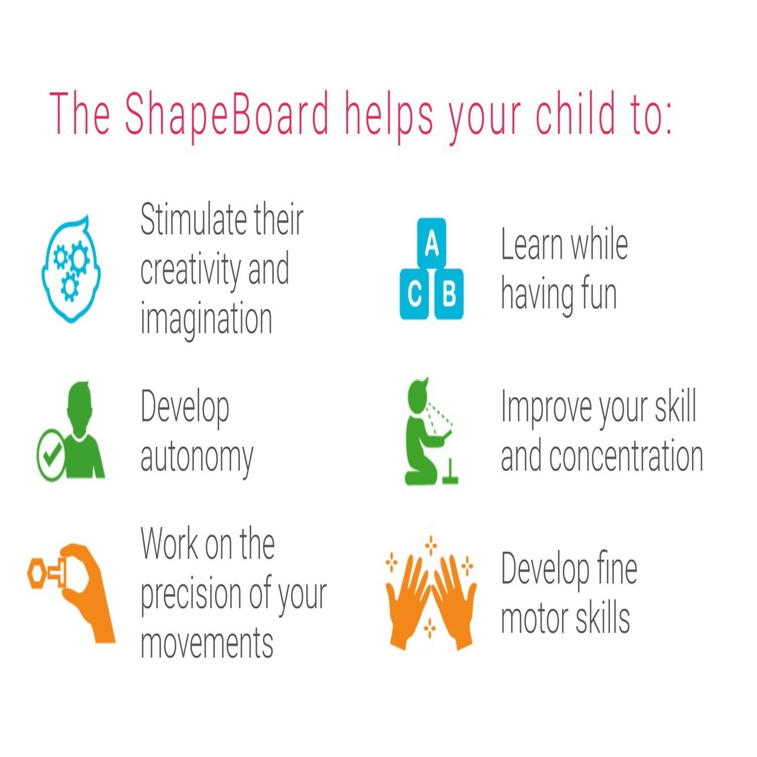 Max & Lea Montessori Sensory Shape Board Toys