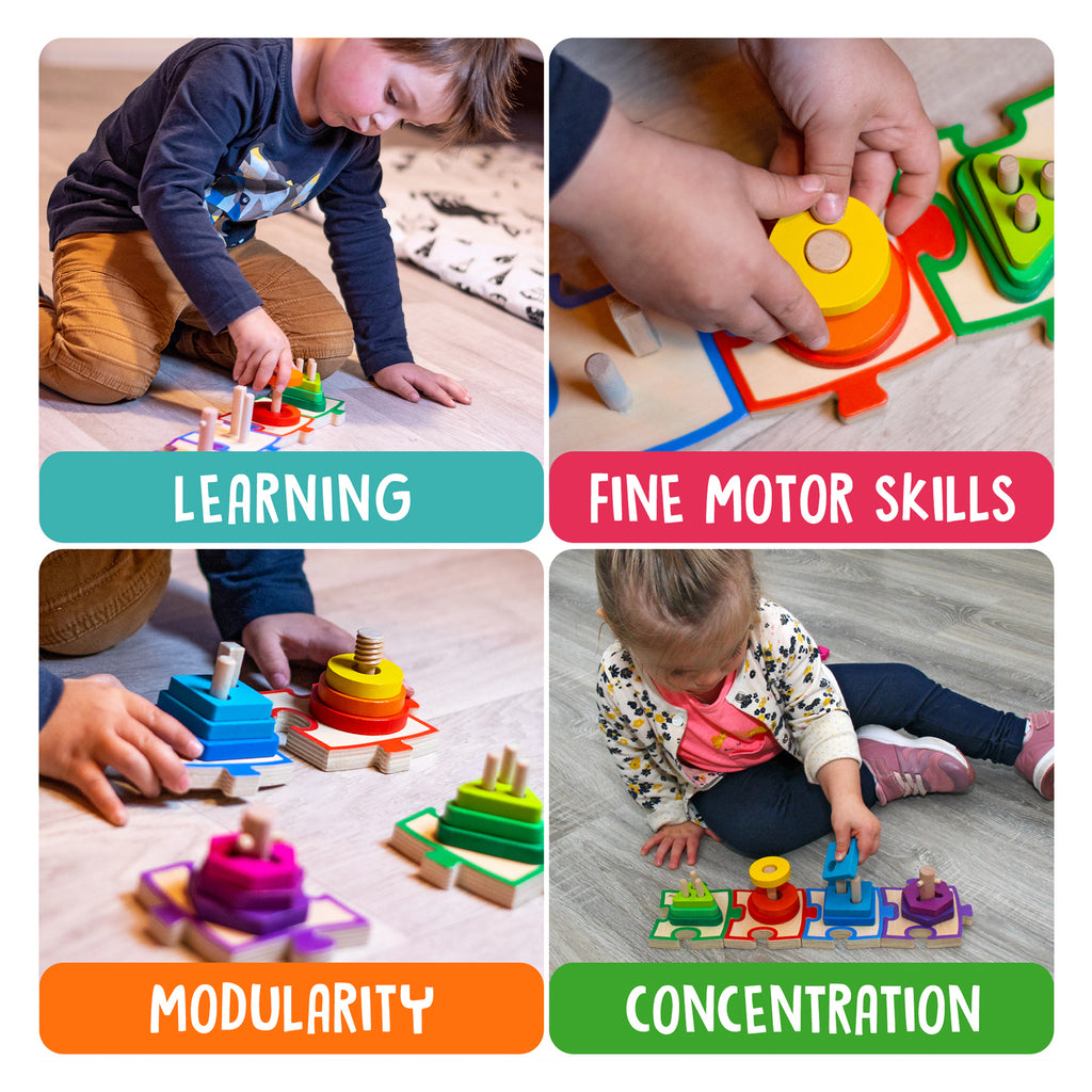 Max & Lea Montessori Sensory Shape Board Toys