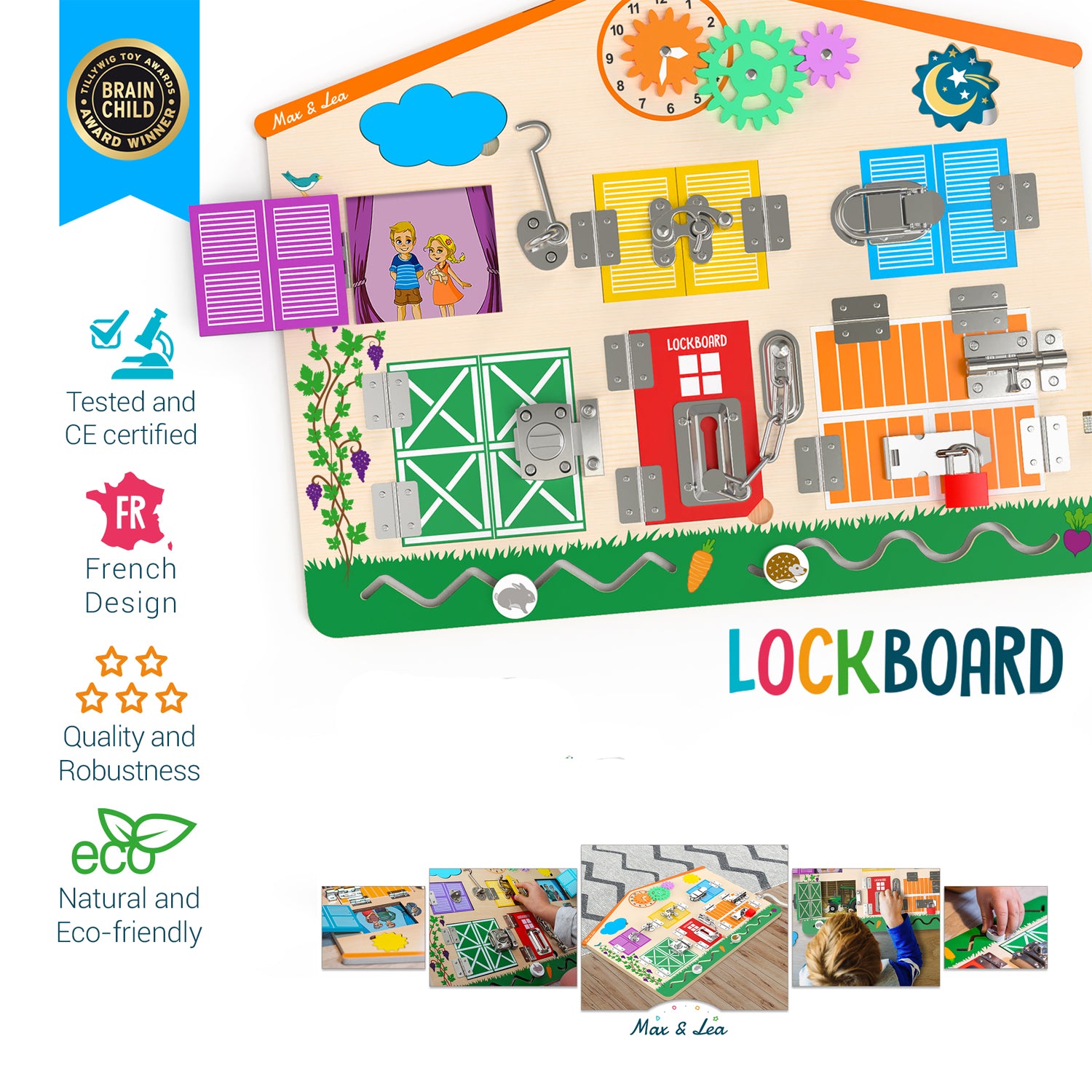 The Max & Lea Lockboard Award Winner Tillywig Brain Child Toy Awards 2022