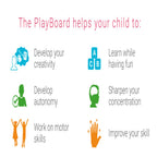 The PlayBoard by Max & Lea is an 8-in-1 wooden educational toy