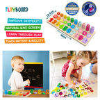 The PlayBoard by Max & Lea is an 8-in-1 wooden educational toy