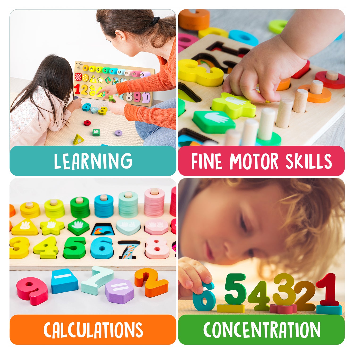 The PlayBoard by Max & Lea is an 8-in-1 wooden educational toy
