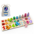 The PlayBoard by Max & Lea is an 8-in-1 wooden educational toy