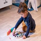 Max & Lea Montessori Clock Board Teaching Time Learning Wooden Games Magnetic Fishing Educational Toy