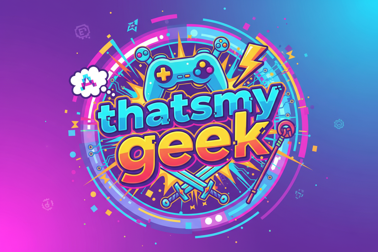 thatsmygeek logo with fun and energenic style