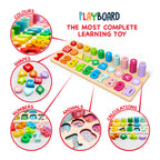 The PlayBoard by Max & Lea is an 8-in-1 wooden educational toy